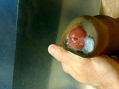 Long Draining Cumshot with Toy