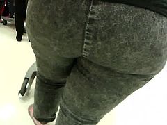 mature butt in jeans