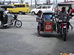 filipina blows a guy's dick