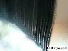 Latin Woman Gives His Head And Bangs