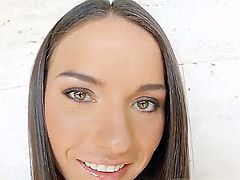 While her girlfriend is getting rammed real hard in her tight pussy by a cock made of steel, Lindsey Olsen goes down on the guys balls and licks them at the same time.
