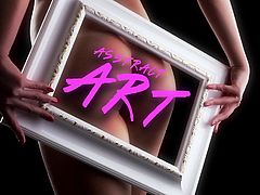 The artist in the studio this morning has a unique talent. He can draw pictures, while holding the paint brush in his mouth. The sexy babes in the playboy studio want to see, if they have the same skill. The girls paint each other's tits with the brush in their mouths. Who is more skilled? Watch and find out.