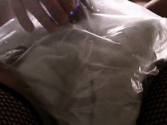 sissy baby in chastity wetting nappies and plasticpants