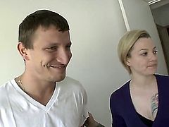 This is one of them blonde pornstars thats going to get face fucked hard. Her pretty face and make up are about to get removed due to her mouth getting violated by none other than the stiff cock of this guy in the video