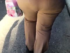 wide PAWG MILF in khakis 3