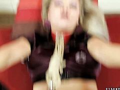 Blonde screams from endless orgasms after getting pounded hard and deep hard and deep by horny man