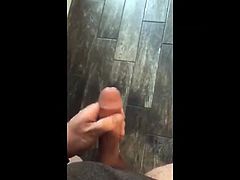 Big Cumshot on Tile Floor