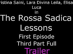 UI036- The Rossa Sadica Lessons - 3 Girls on 1 Slave Man