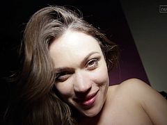 Alyssa looks hot and mysterious. After she takes off her lovely bra, you'll be able to admire her sensual small boobs. A crystal clear closeup allows you to get an inciting picture of her wonderful lusty pussy, so click and enjoy the details!