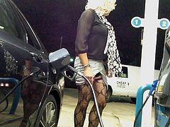 New Leggy Skirt Gas Station Flashing