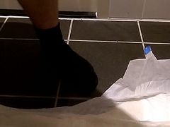 Removing a very wet diaper