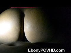 Ebony porn pov in the dark