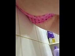 Wife Pisses In Her Pink & Black Panties