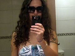 Ladies Room with my new Dress