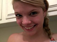 Little Taylor masturbates on the washroom
