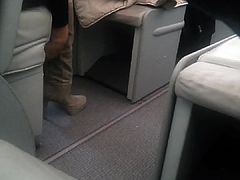 hot legs in plane try sexy boots