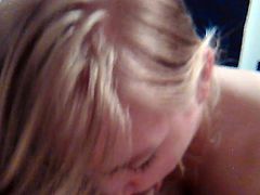 time for blonde teen to give blowjob pov