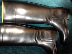 cum on wife's Aigle riding boots