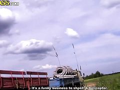 Alice Campbell cant resist guys throbbing fuck stick and takes it in her mouth