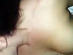 Hot girl gets cum on tits