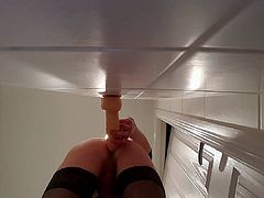 Enjoying fucking my dildo