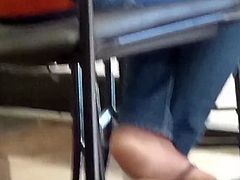 Candid Ebony Feet in Cafeteria 4