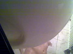 Hiden cam shower young girl