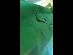upskirt green dress