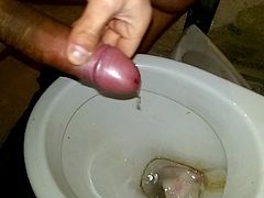 Cumming at work (slow motion).