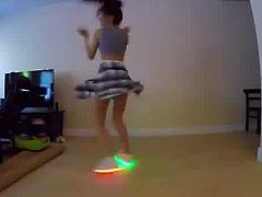 Chick Got Moves In Her Glowing Shoes