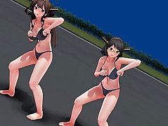 3D MMD Kongo Sisters Dances to Killer Lady REMIX
