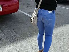 Candid tight jeans