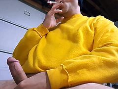 Str8 daddy smoke and cum