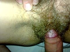 cumming in her hairy pussy