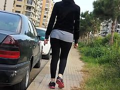 Lady with Big Ass Walking