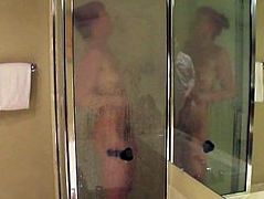 Lyta J Fucks Mounted Dildo in the Shower