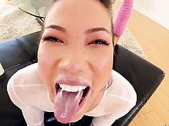 Jonni Darkko is horny as hell and cant wait no more to slam delicious Kalina Ryus mouth with his throbbing cock before she takes it in her backdoor