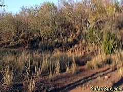 hot chocolade babe gets toyed and fucked at my wild african safari sex tour
