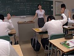 hot asian teacher seduces a student
