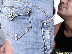 Blonde Ivy feels great with mans throbber fucking her hands hard