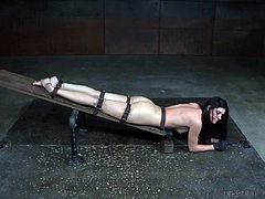 Milf India Summer was shackled and her dominant master didn't care painful screams. With a small stick, he tickled her feet and then, moved on to her asshole. For about thirty minutes, she was humiliated, dominated and tortured and at last, she had a series of intense orgasms.