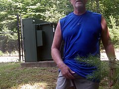 Masturbating and cumming in a public park