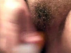 Furry Kitty's gushing orgasms in recliner