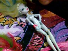 My friend and I cum on monther high dolls