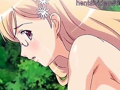 Hentai nymph in the woods fucking for cumshots