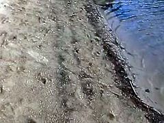 BUTTPLUG OUTDOOR PUBLIC BEACH ORGASM