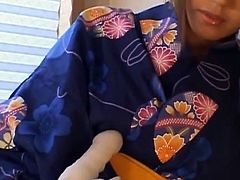 Arika uses dildo under kimono