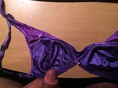 Cummin On a daughter's Friends Little Sexy Purple Bra