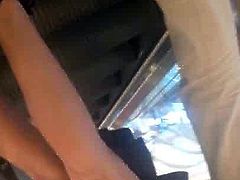 Turkish upskirt thong escalator