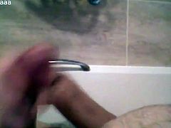 BATH TIME COCK SHOW FOR SPYING MADAM